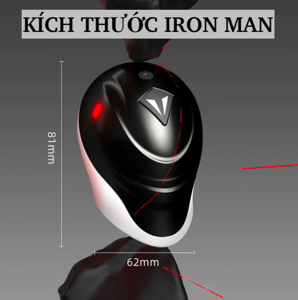 Máy massage đầu dương vật Toyschool Iron Man âm đạo giả đa năng
